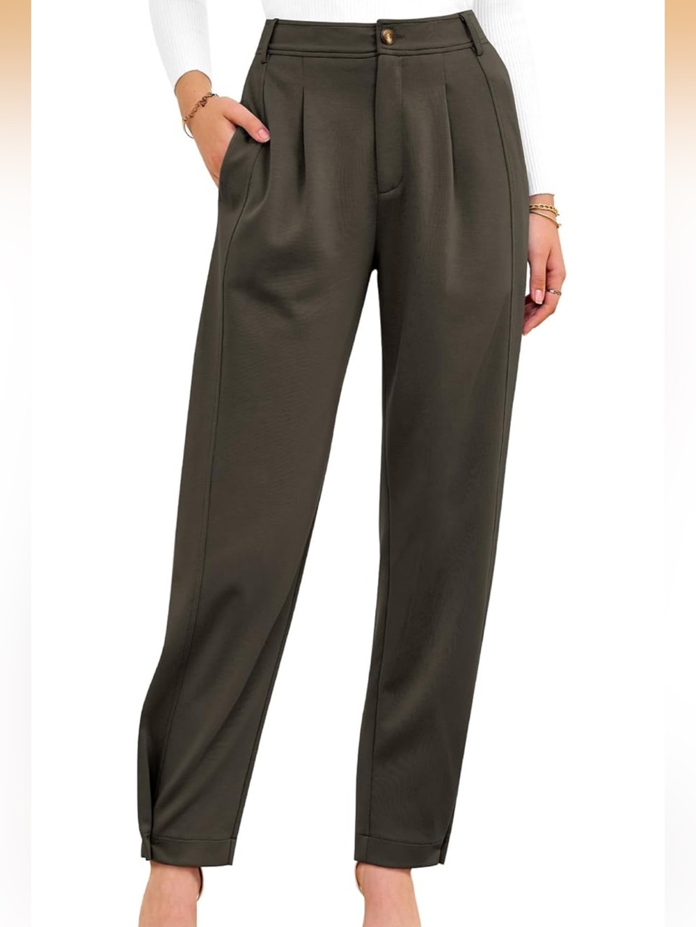 LAST CHANCE Women’s Olive Green Dress Pants